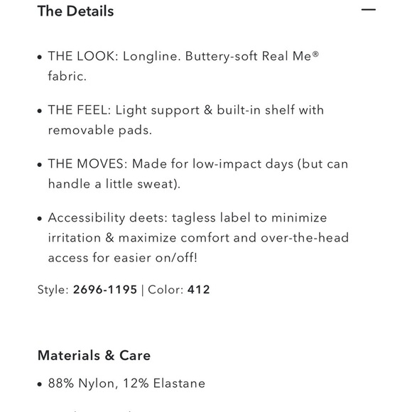 Aerie OFFLINE real me low key long line sports bra - Picture 4 of 5